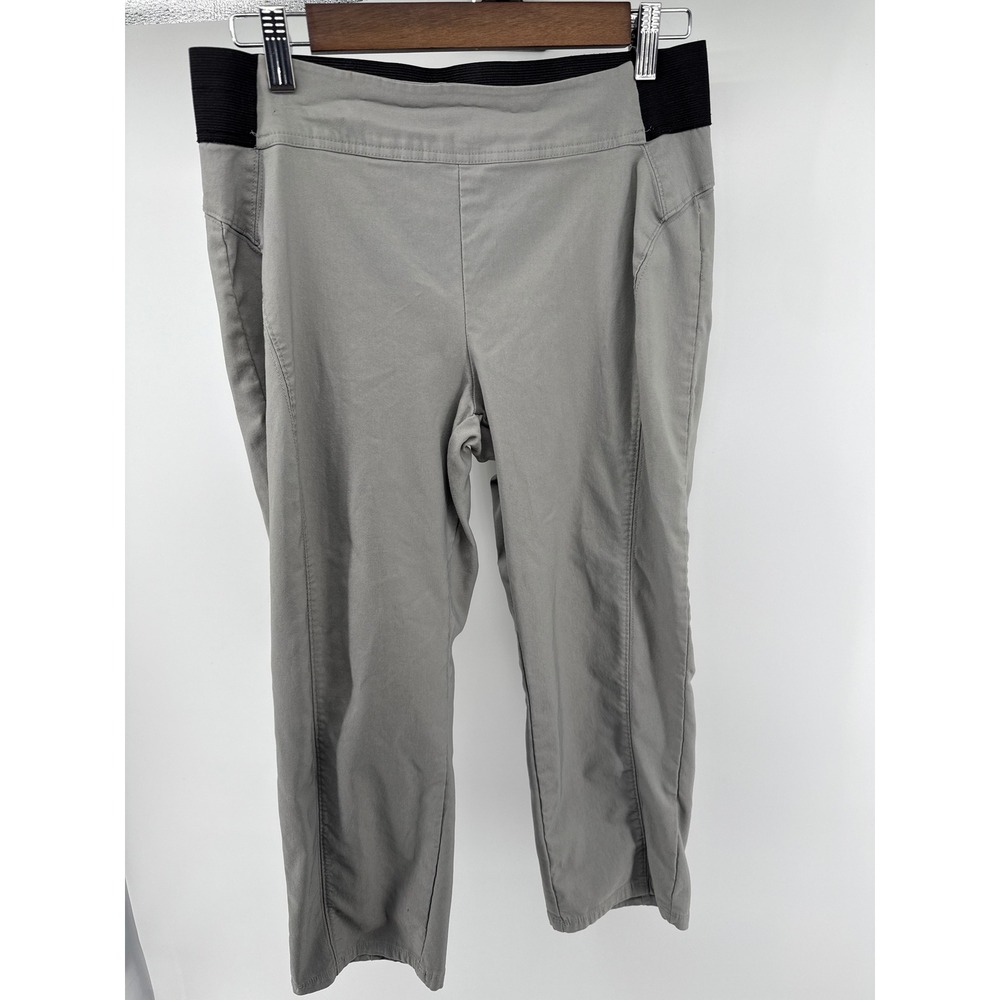 Simply Vera Vera Wang Women's Gray Cropped Pants Elastic Waist Size M